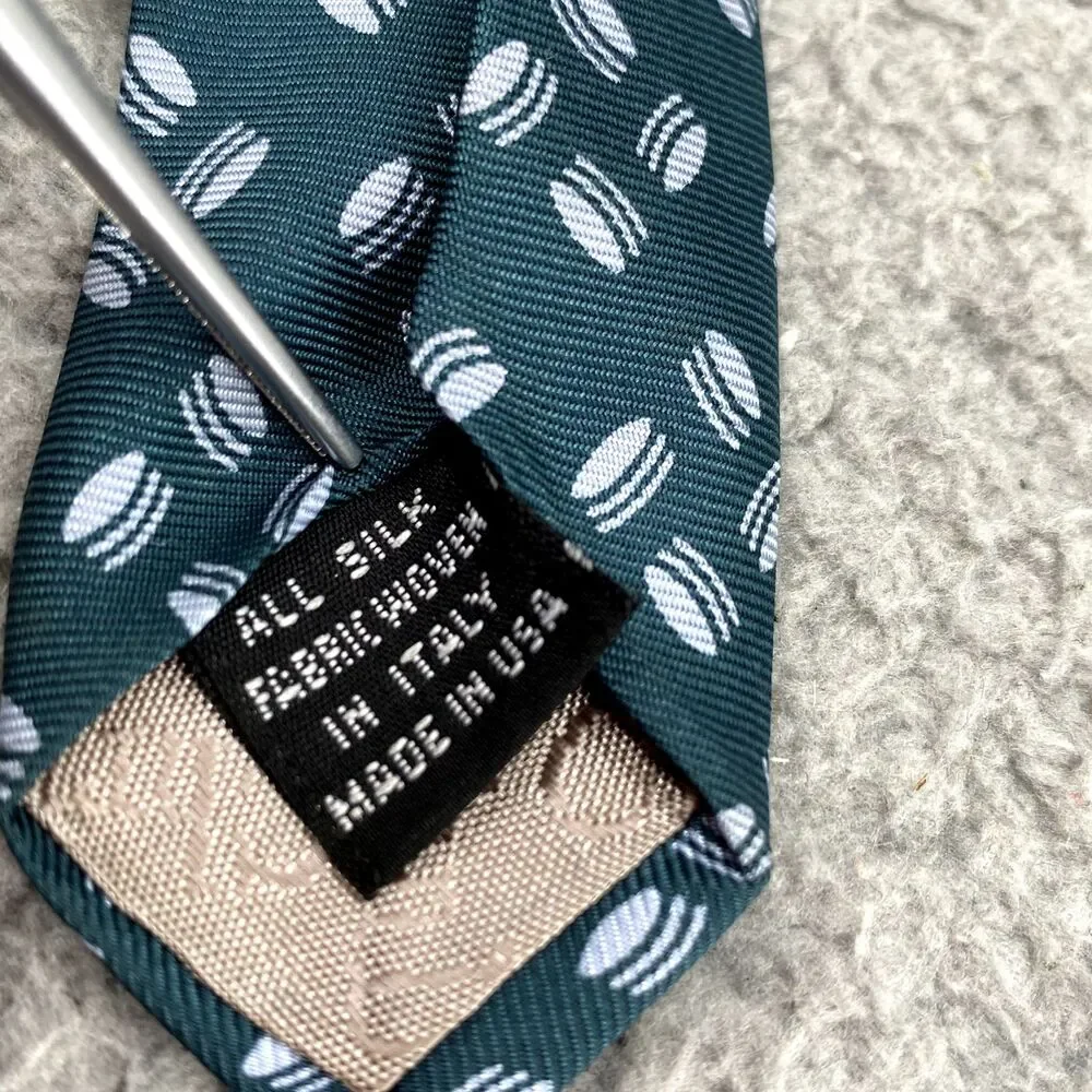 Vintage Christian Dior Men Silk Necktie Green Macaron Corpcore Preppy 90s Career